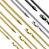 Solid Sterling Silver Rolo Link Chain 26 inch 2mm Gold Round Box Chain Lobster Clasp Link Chain Necklace for Men Women
