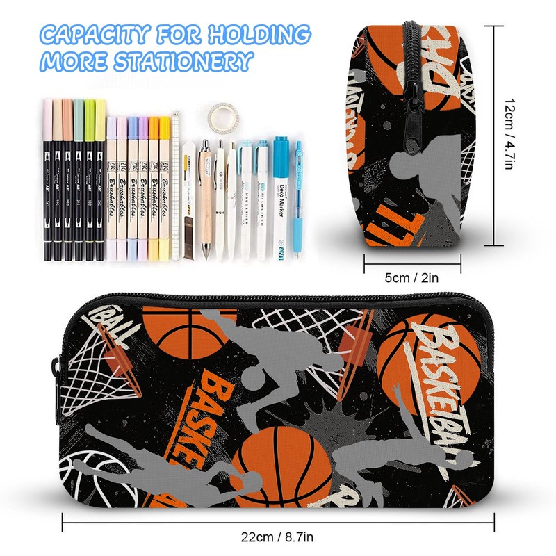 DOYULIK Basketball Theme Backpack Set for Kids,School Bookbag with Lunch