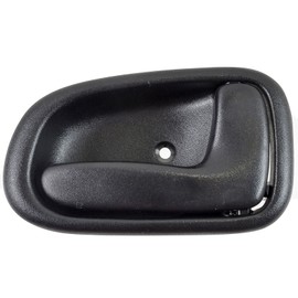 TRQ Passenger Side Interior Door Handle Black Compatible with 1993-1997 Geo Prizm Toyota Corolla