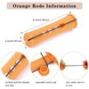 Riseety Cold Wave Perm Rods For Long Hair,40PCS Orange Plastic