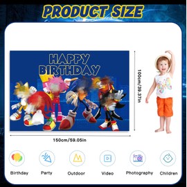 Happy Birthday Party Decoration Backdrop, 150x100cm Cartoon Theme Background Photography, Happy Birthday Banner Cartoon Party Supplies Fab Printing Background Decorations Supplies for Kids