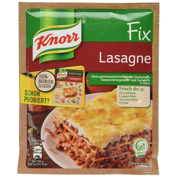 Knorr Fix lasagne (Lasagne al forno) (Pack of 4)