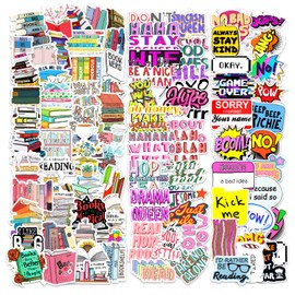 Reading Stickers 100 Pcs Books Sticker Pack for Dream Inspirational Stickers, Suitable for Water Bottles, Laptop, Luggage, Skateboard Stickers