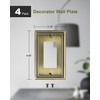 TREEWELL 4-Pack Decorator Outlet Cover Plate, Decorative Switch Plates and
