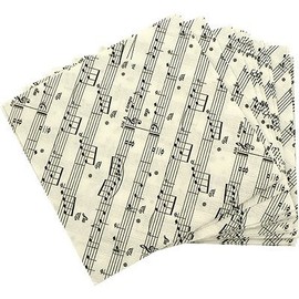 Sheet Music Beverage Napkins 20 & Pack (5"X5")