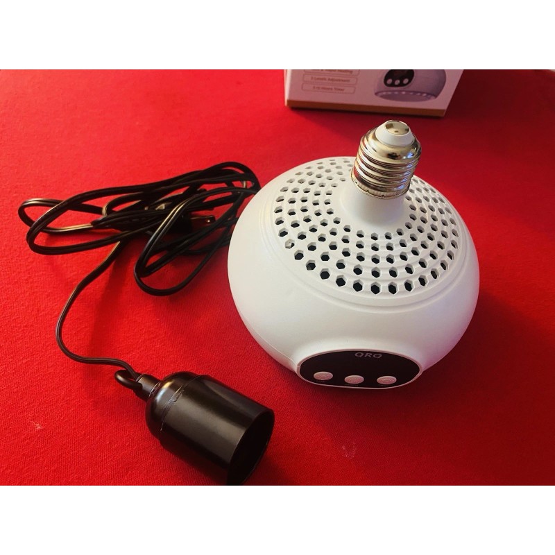 Qrq Pet Heat Lamp, 200W-350W-500W Reptile Heat Lamp with UVA