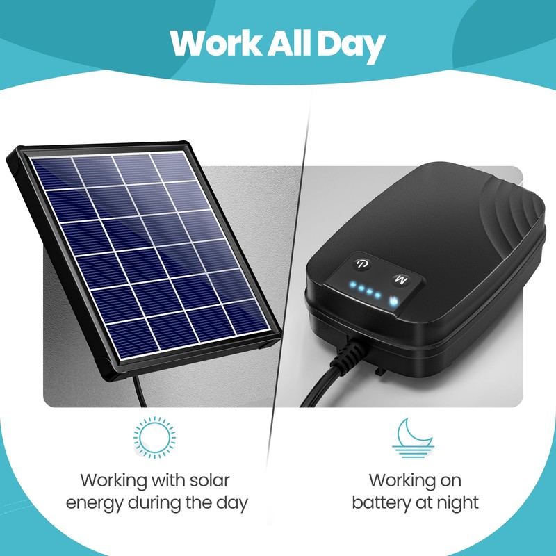 NFESOLAR Solar Pond Aerator for Fish Pond, 3W Solar Panel