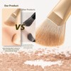 4pcs Angled Contour Makeup Brush,Half Fan-shape Nose Shadow Brush,Professional Highlighter