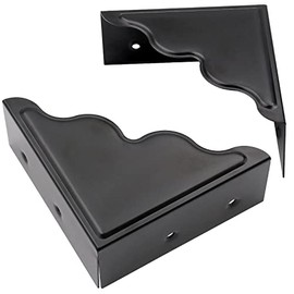 Protector de esquina de metal de 3.75 pulgadas, protector de esquina para computadora, protector de borde para muebles, paquete de 4