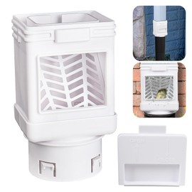 CYTMALHG Downspout Filter,Downspout Leaf Filter,Leaf Removers,Fits 2X3 Gutter Downspout and 3X4 Gutter Downspout (2-pack white)