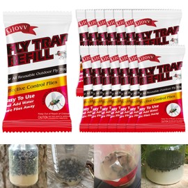 15 Pack Fly Trap Bait Refills, 15 * 30g Red Fly Bait Refill Packets Killer for Reusable Fly Traps Outdoor, Reusable Natural Fly Bait, Attractant for Ranch Flies Traps Outside
