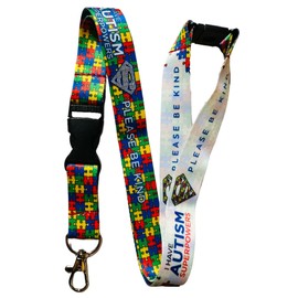 Autism Awareness Lanyard - I HAVE AUTISM SUPER POWERS - Pease Be Kind