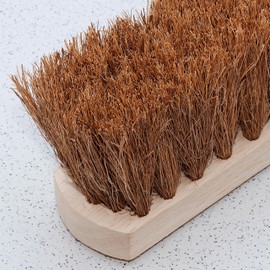Agrarflora Coconut Broom 30 cm - Hall Broom Made of Natural Coconut - Industrial Broom with Natural Coconut Bristles - Household Broom Made of Beech Wood - Workshop Broom for Coarse and Fine Dirt