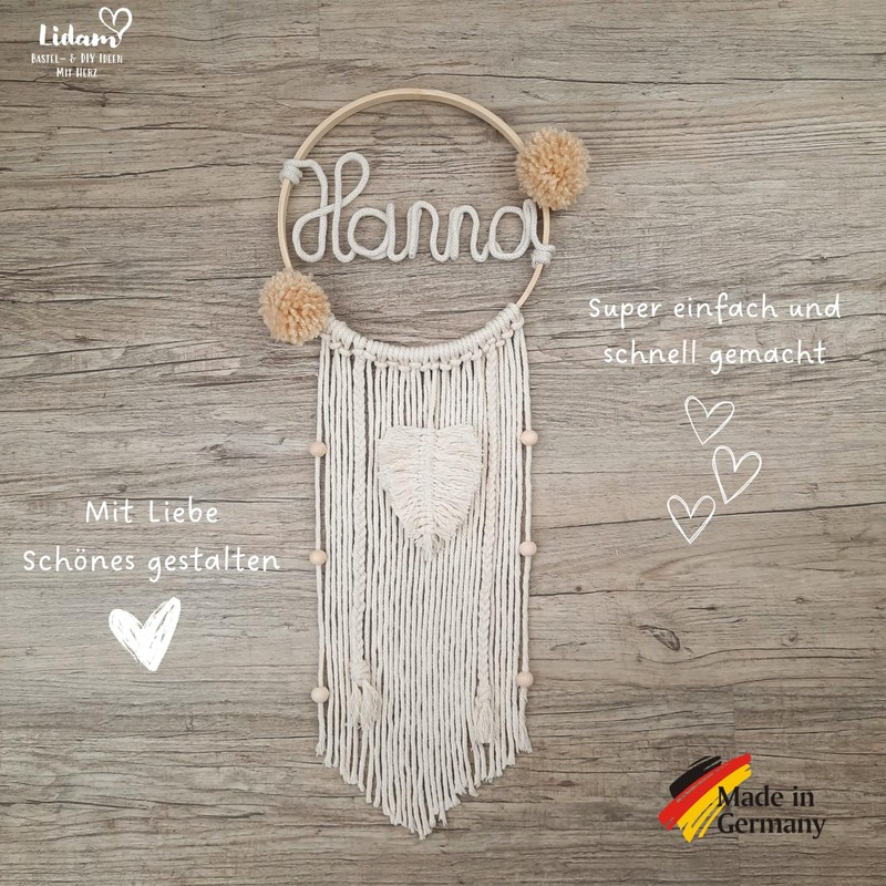 Macrame Name Ring - Simple, Beginner-Friendly Craft Set with Video