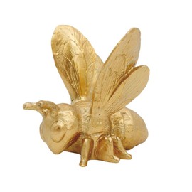 Transpac Elegant Handcrafted Figurine – Decorative Sculpture for Home Décor Resin Perfect for Mantels, Shelves, and Office – Unique Gift Idea for Collectors and Art Enthusiasts, Golden Bumblebee