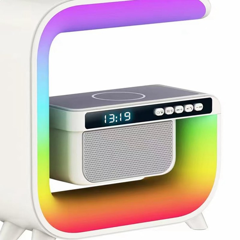 Roarrter Bluetooth Speaker Alarm Clock Monitor 15W Wireless Charging Desktop