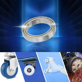 ACROPIX 6806ZZ Deep Groove Ball Bearings P5 30x42x7mm Lubricated Bearings Double Metal Seal Silver Tone Scooter Skateboard Wheel - Pack of 8