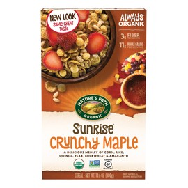 Nature's Path Organic Gluten-Free Cereal, Crunchy Maple Sunrise, 10.6 Ounce Box (Pack of 3)