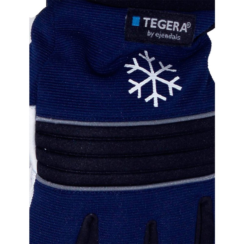 Ejendals 297-8 Size 8 "Tegera 297" Leather Glove - Black/Blue/White
