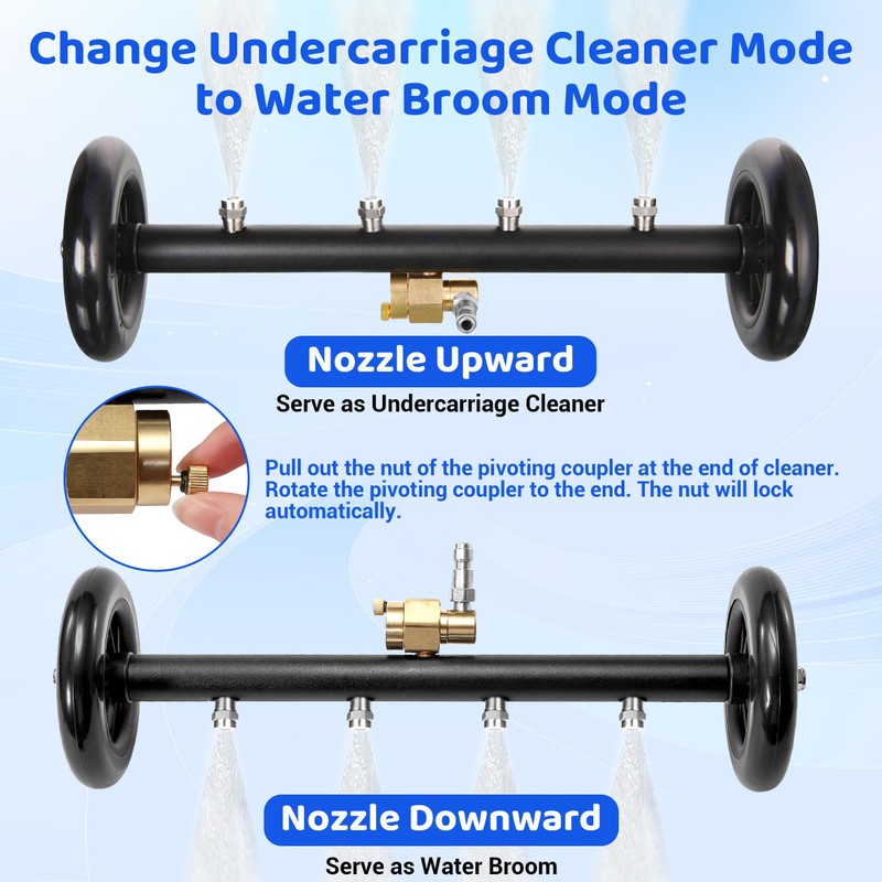 Tool Daily Undercarriage Pressure Washer Attachment 16 Inch, Dual-Function Undercarriage