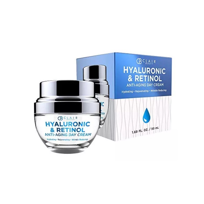 Retinol Clair Beauty Hyaluronic & Retinol Anti-aging Day Cream Evens