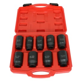 ACZCR 9-Piece 1/2 Inch Drive Deep Impact Axle Hub Socket Set Fit For Most Cars, 6 Point, 29mm,30mm.31mm,32mnm,33mm, 34mm, 35mm, 36mm, 38mm