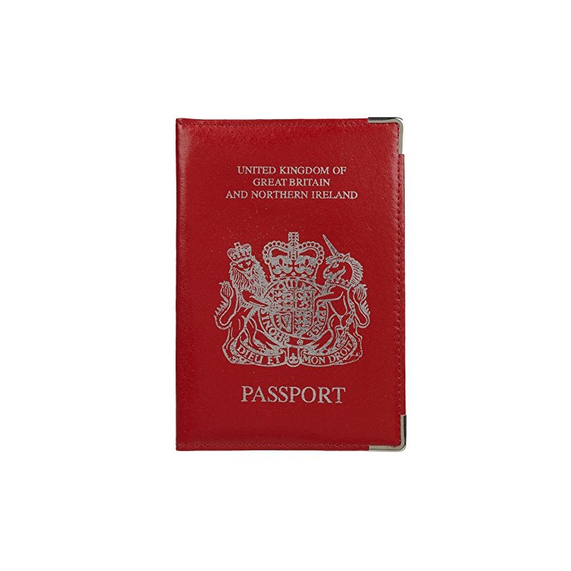 Lizzy Real Leather Hot Pink UK Passport Holder with Free
