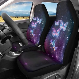 JoyLamoria Car Seat Cushion Cover Casual Saddle Blanket Auto Seat Cushion Pad Seat Cushion Pads, Galaxy Butterfly
