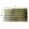 MULL USA 3D Metal Flag Emblem (7"x4", Vintage Antique Bronze)