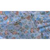 Beautiful Blue Peach Purple Floral Cotton Chintz Fabric By the