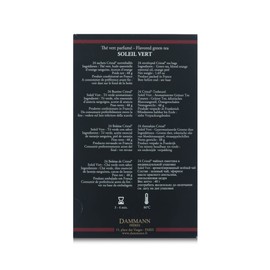 Soleil Vert, Orange-Flavoured Green Tea, Box of 24 Enveloped Cristal® Teabags, Dammann Frères