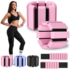 Giiyr Ankle Weights for Women Men,Adjustable Wrist Weights Set of 2(1lb Each),Wearable leg weights/arm weights，Wrist & Ankle Weights Bracelet for Yoga,Pilates,Running, Fitness,Physical Therapy (Pink)