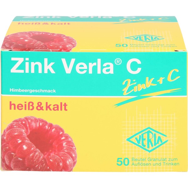 Zink Verla C Himbeer-Geschmack heiß & kalt Granulat, 50 pcs.