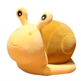 OPHRBU 18" Cute Cartoon Snail Doll Plush Toy Cute Soft Snail Plush Toy Snail Stuffed Animal Toy Big Snail Pillow Doll for Valentine's Day Children's Birthday Home Decoration. (Yellow)