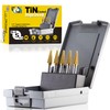 SL-3 5pcs Tungsten Carbide Burr TiN Rotary File Taper Shape
