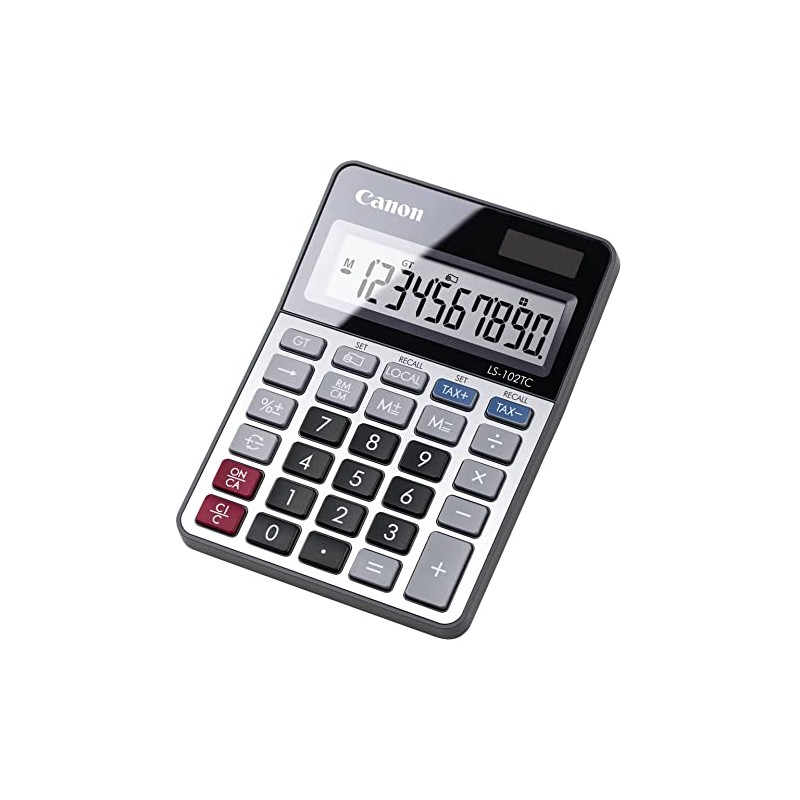 Canon LS102TC 10 Digit Display Calculator, Black/Silver