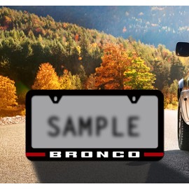 Ford Bronco UV Printed License Plate Frame - Red