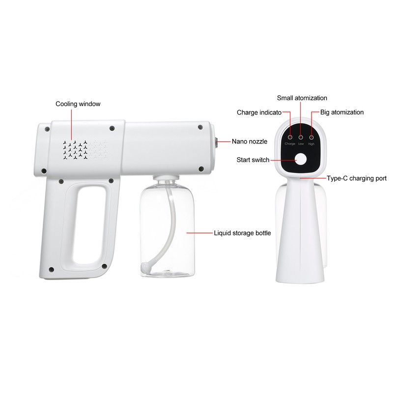 Portable Nano Atomizer, Electric Sprayer, Disinfectant Atomizer Bottle, Handheld Rechargeable