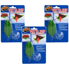 Zoo Med Labs Ornament Betta Bed Leaf Hammock Natural Resting Place - 3 Pack