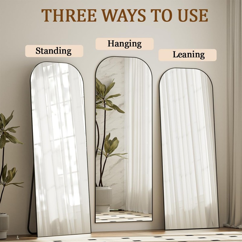 Koonmi Full Length Mirror, 56"x21" Mirror Full Length with Stand,