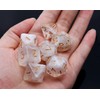 CREEBUY DND Dice Set 7Pcs Transparent Mix White Cloud Dice