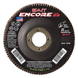 SAIT Encore Flap Discs Type 29 40 Grit 4-1/2 inch Flap Discs Qty 10