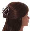Avalaya Matte Silver Tone Geometric Triangular Hair Claw/Clamp - 75mm