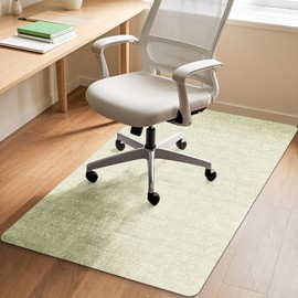 Office Chair Mat for Hardwood Floors 48"x36", Durable Non-Slip Large Tile Floor Protector, Anti-Scratch Thick Heavy-Duty Recyclable Gliding Desk Mats for Computer Rolling Chairs, Off White