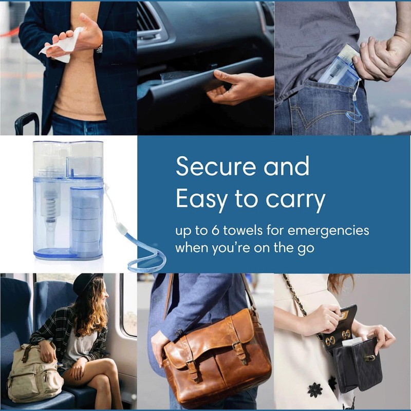 Compressed Towels Dispenser Carry Case Portable Travel Hygiene Pocket Size