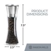 Prefilled Stainless Steel Salt and Pepper Grinder - Includes Pink