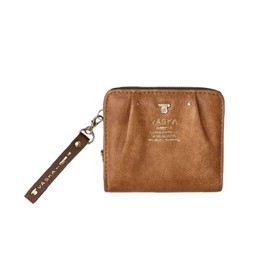 [K-PARTS] VASKA by moz Roxy Round Zipper Bill Wallet Moz Wallet Moz VASKA Elk Wallet Compact Wallet Folding Wallet Bi-Fold Wallet Multi-functional Card Storage for Women Girls Teens Miscellaneous