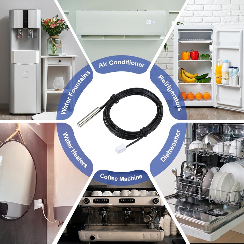 PATIKIL 100K NTC Temperature Sensor, 2 Pcs 39 Inch 1%