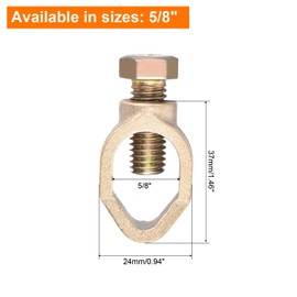 sourcing map Ground Rod Clamp Grounding Clamps 5/8" Wire Connectors Great for Pipes Range Pack of 5