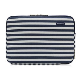 kayond Bohemian Canvas Water-Resistant 14 inch Laptop Sleeve Pocket 14.1 inch Laptop case Compatible MacBook Pro 15.4 A1707(14-14.1 inches, Breton Stripe)